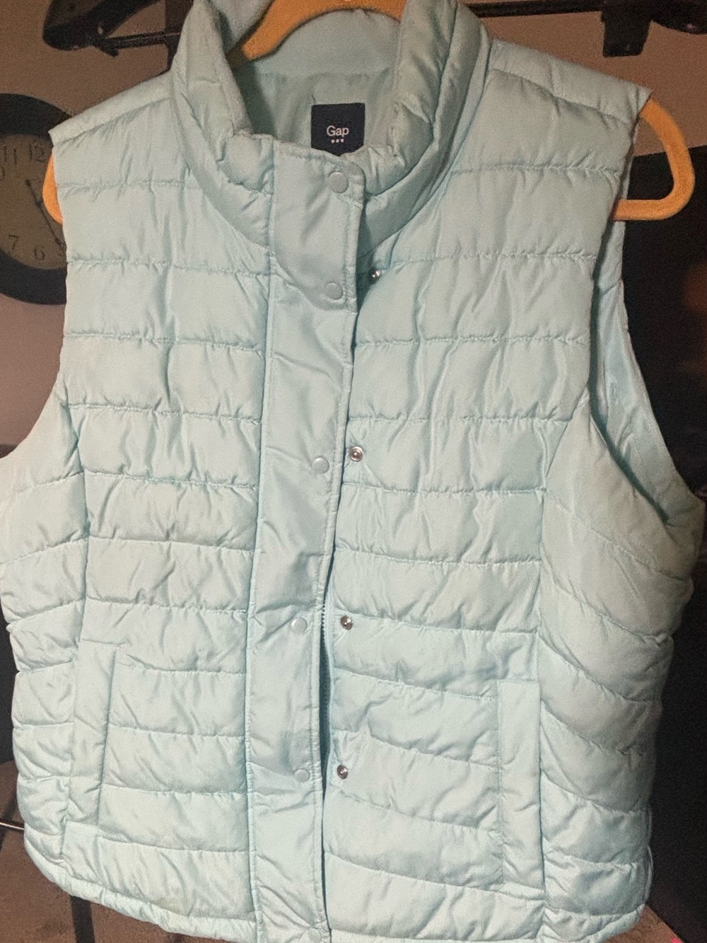 GAP Mint Quilted Puffer Vest